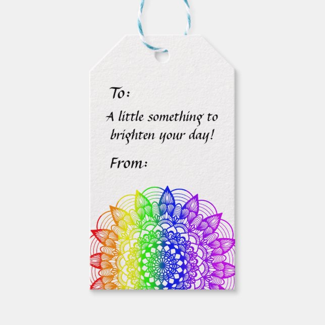 Rainbow gift tag (Front)