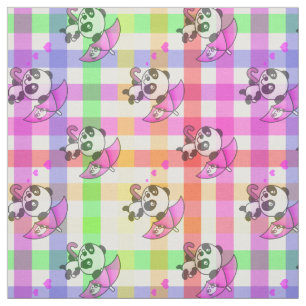 Rainbow Gingham Fabric