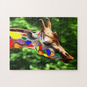 Rainbow Giraffe Jigsaw Puzzle