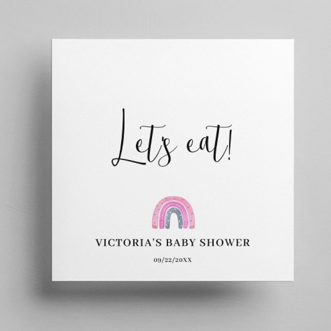  Rainbow Girl Baby Shower Napkin (Creator Uploaded)