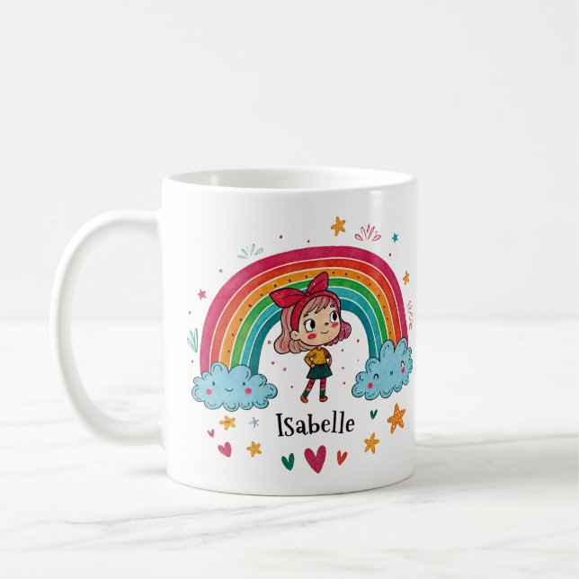 Rainbow Girl Isabelle 2 Coffee Mug (Left)