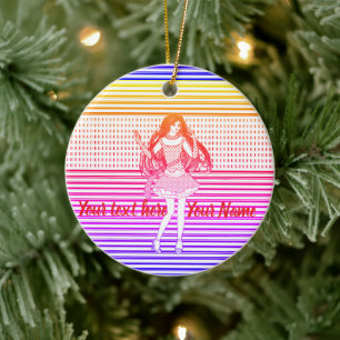 Rainbow girlfriend ceramic ornament
