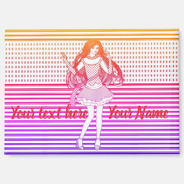 Rainbow girlfriend magnet (Front)