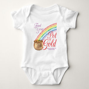 Rainbow Girls Find Your Pot of Gold Baby Bodysuit