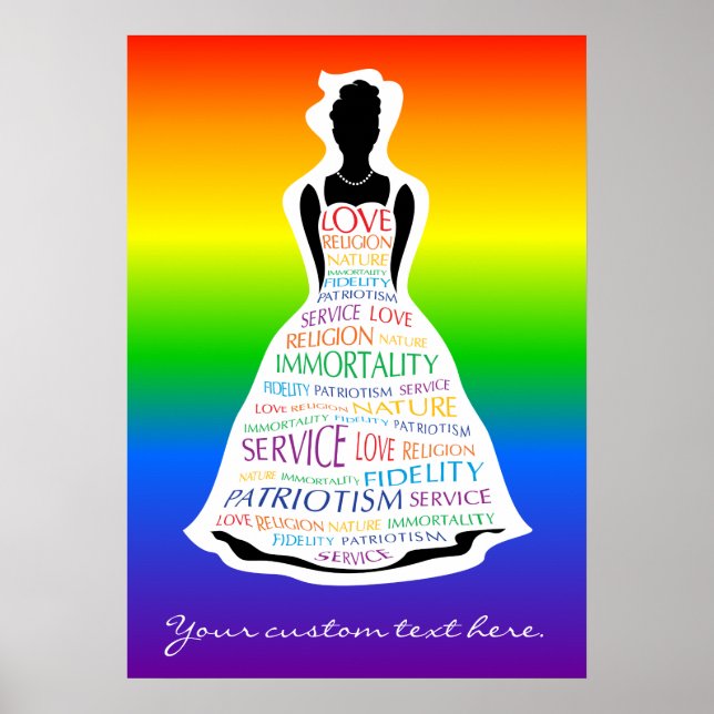 Rainbow Girls, Freemason Youth Custom Poster Gift (Front)