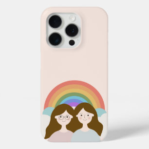 Rainbow Girls Friendship Love Pride Support Custom iPhone 15 Pro Case