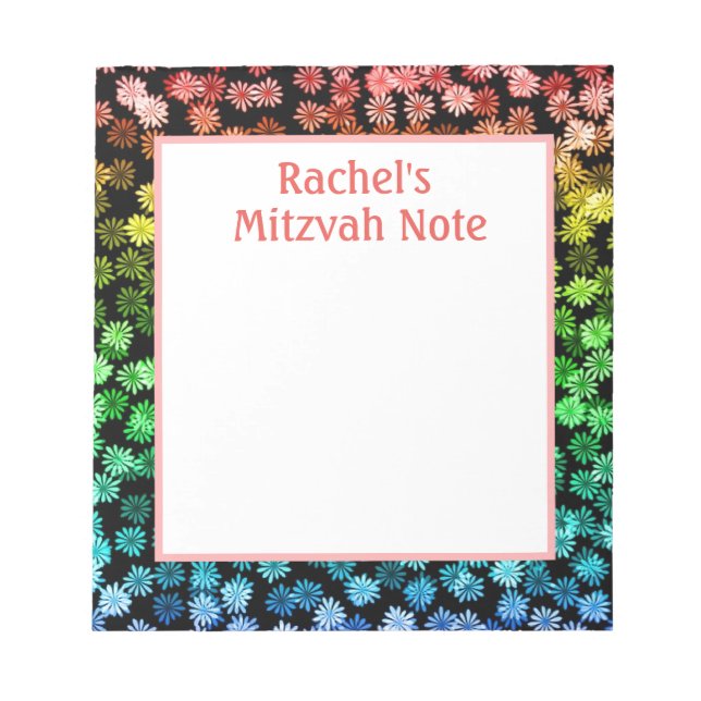 Rainbow Girls Mitzvah Notes Notepad (Front)