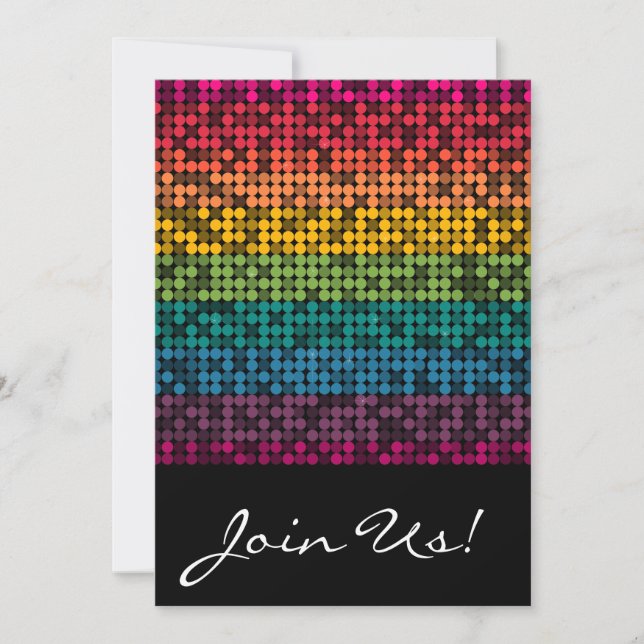 Rainbow Glam Invitation (Front)