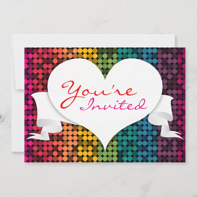 Rainbow Glam Invitation (Front)