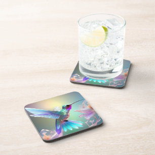 Rainbow Glass Hummingbird, Coaster