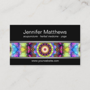 Rainbow Glass mandala Business Card