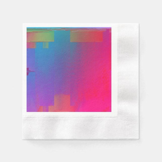 rainbow glitch napkin (Front)