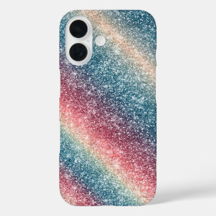 Rainbow Glitter iPhone 16 Case