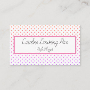 "Rainbow Glitter Dot" Business Card