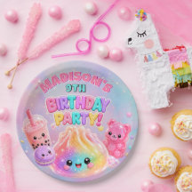 Rainbow Glitter Dumpling Squishies Birthday Party