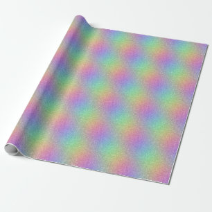 Rainbow Glitter Effect Wrapping Paper