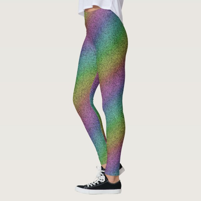 Rainbow Glitter Leggings (Left)
