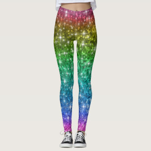 Rainbow Glitter Leggings