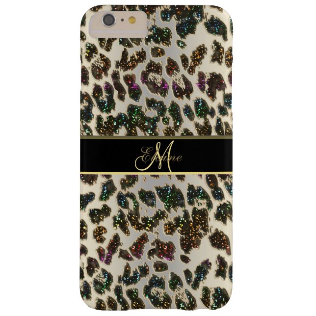 Rainbow Glitter Leopard iPhone 6 Plus Case (Back)