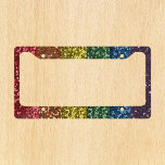 Rainbow Glitter Look Licence Plate Frame<br><div class="desc">This design may be personalised in the area provided by changing the photo and/or text. Or it can be customised by choosing the click to customise further option and delete or change the colour, the background, add text, change the text colour or style, or delete the text for an image...</div>