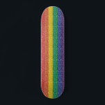 Rainbow Glitter Look Pride Fun Skateboard<br><div class="desc">This design may be personalized by choosing the customize option to add text or make other changes. If this product has the option to transfer the design to another item, please make sure to adjust the design to fit if needed. Contact me at colorflowcreations@gmail.com if you wish to have this...</div>