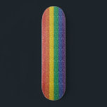 Rainbow Glitter Look Pride Fun Skateboard<br><div class="desc">This design may be personalized by choosing the customize option to add text or make other changes. If this product has the option to transfer the design to another item, please make sure to adjust the design to fit if needed. Contact me at colorflowcreations@gmail.com if you wish to have this...</div>