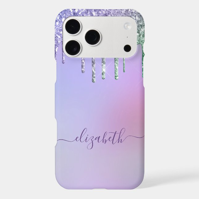 Rainbow Glitter Monogram Purple (Back)