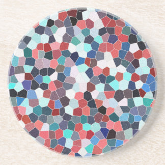 Rainbow Glitter Mosaic No. 02 Coaster