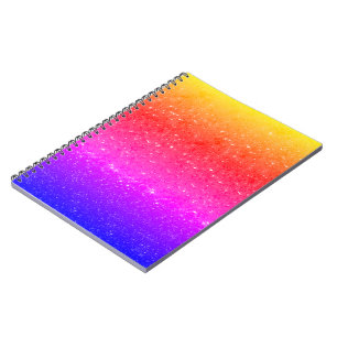 Rainbow Glitter notebook