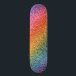 Rainbow glitter skateboard<br><div class="desc">Trendy and modern bright rainbow glitter gift ideas,  with red,  pink,  yellow,  orange,  green,  blue and purple colours (not real glitter). Ideal for women,  girls and teenagers.</div>