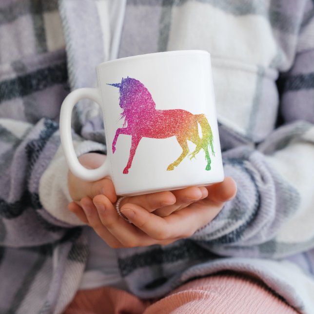 Rainbow Glitter Sparkle Unicorn Mug (Creator Uploaded)