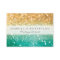 Rainbow Glitter Teal and Gold Business card