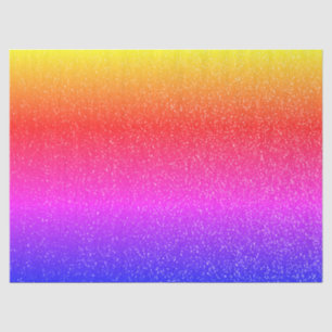 Rainbow Glitter Texture Decoupage Tissue Paper