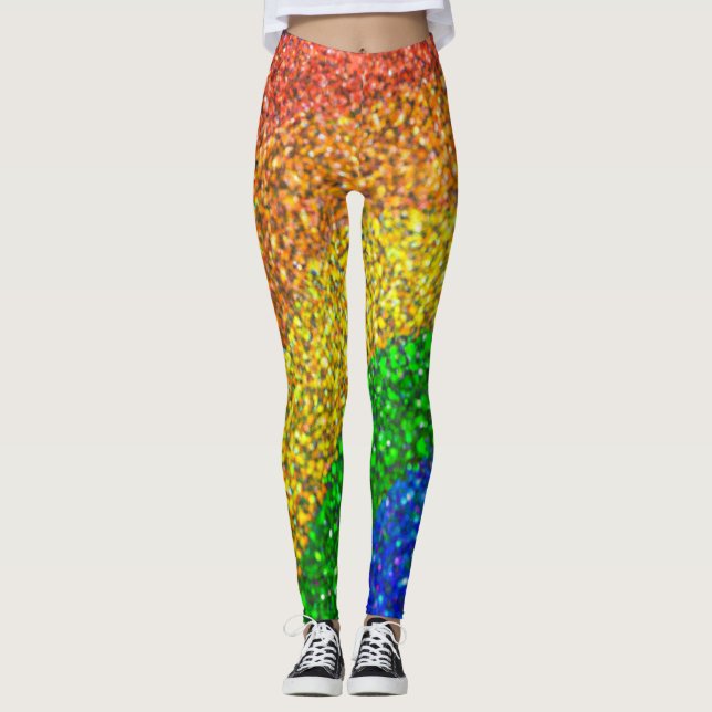 Rainbow Glittering Leggings (Front)