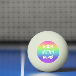 Rainbow Glow in the Dark Ping Pong Ball