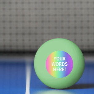 Rainbow Glow in the Dark Ping Pong Ball