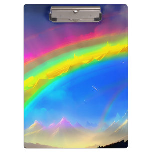 Rainbow Glow Sky Clipboard