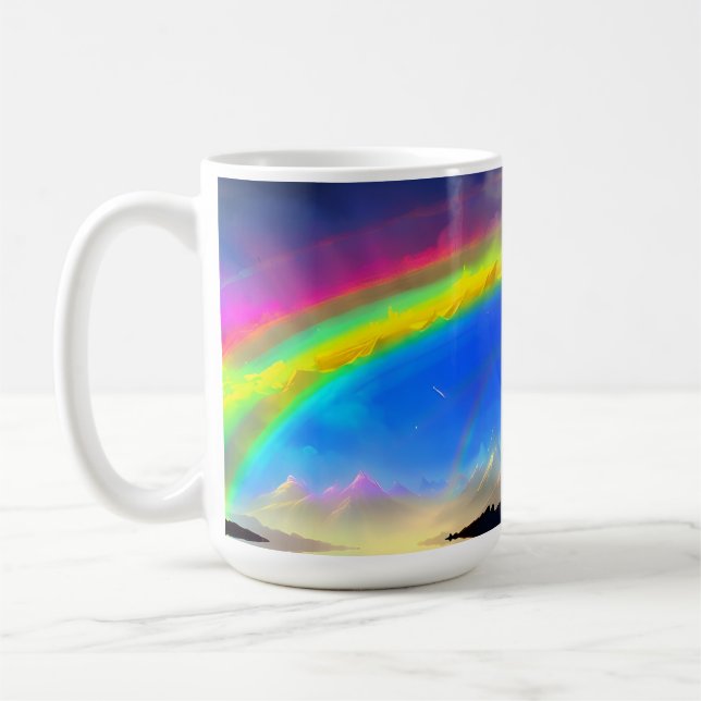 Rainbow Glow Sky Coffee Mug (Left)