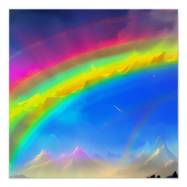 Rainbow Glow Sky Poster (Front)