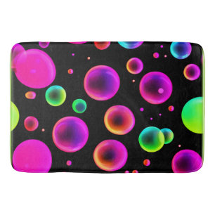 Rainbow Glowing Bubble Dream Bath Mat