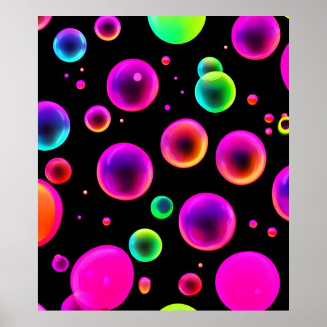 Rainbow Glowing Bubble Dream Poster (Front)