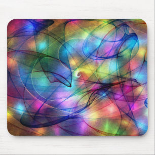 rainbow glowing lights mouse pad