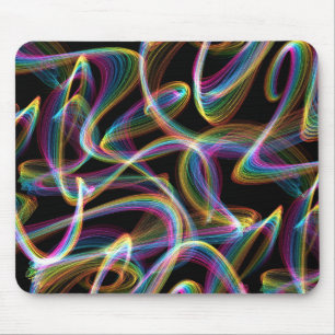 rainbow glowstick lightpainting : mouse pad