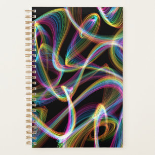 rainbow glowstick lightpainting : planner