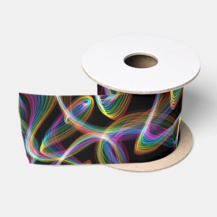 rainbow glowstick lightpainting : satin ribbon