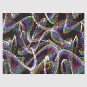 rainbow glowstick lightpainting : tissue paper