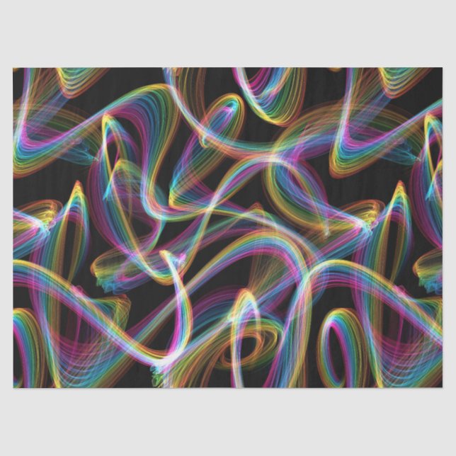 rainbow glowstick lightpainting : tissue paper (Front)