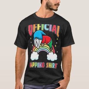 Rainbow Gnome Sleeping Pajama Napping Dwarf Gnome T-Shirt