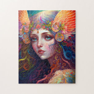 Rainbow Goddess Fantasy Art Jigsaw Puzzle