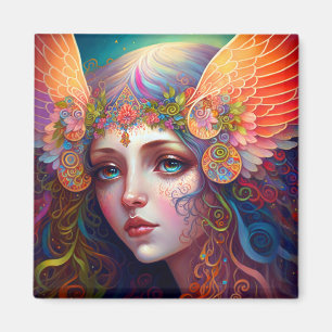 Rainbow Goddess Fantasy Art Magnet